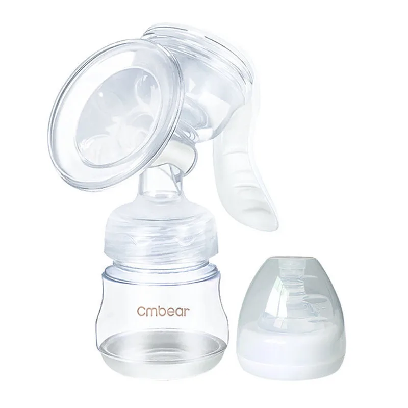 Cmbear Manual Breast Pump Powerful Baby Nipple Suction 150ml Feeding Milk Bottles Breasts Pumps Bottle Sucking Bottle Nipple