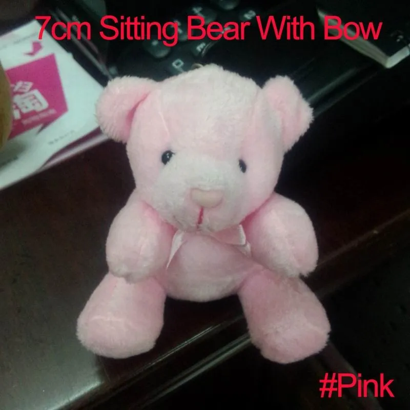 7cm sitting bear with bow 1