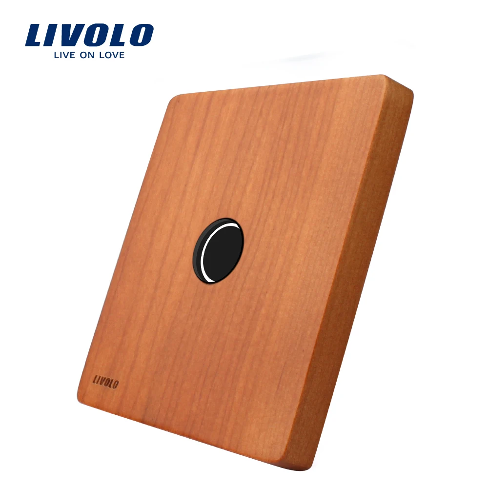 

Livolo Luxury Cherry Wood panel, 80mm*80mm, EU standard, Single Panel For 1 Gang Wall Touch Switch,VL-C7-C1-21