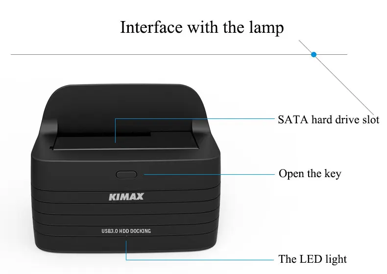 1 Bay 3.5hdd docking station sata usb 3.0 hdd box 3.5 for ssd hdd up to 6TB hdd enclosure 3.0 external docking station plastic (4)
