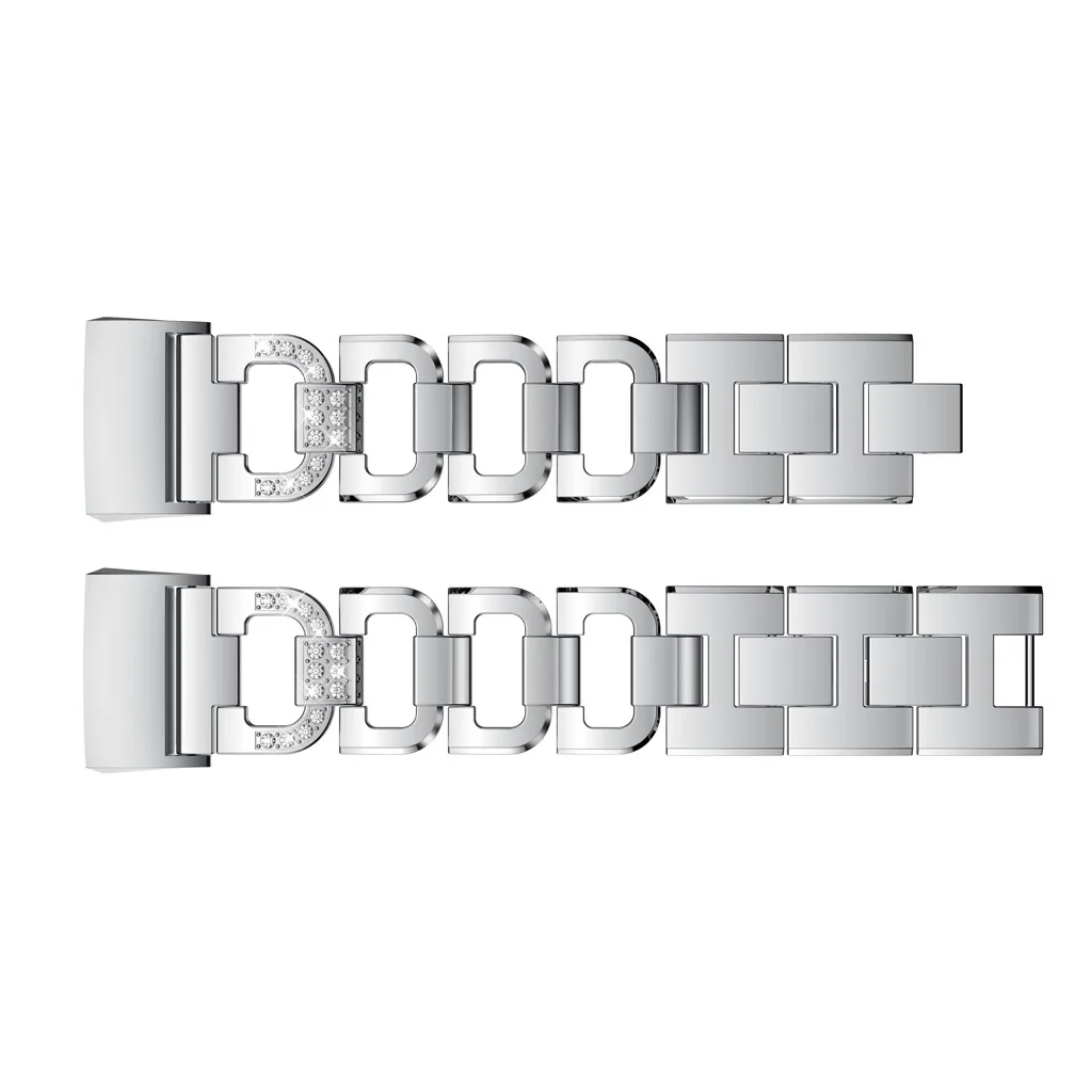 D слово металлические браслеты Замена Регулируемые ремни Кристалл для Fitbit Charge 3 ремешок для спортивных часов часы силиконовый браслет