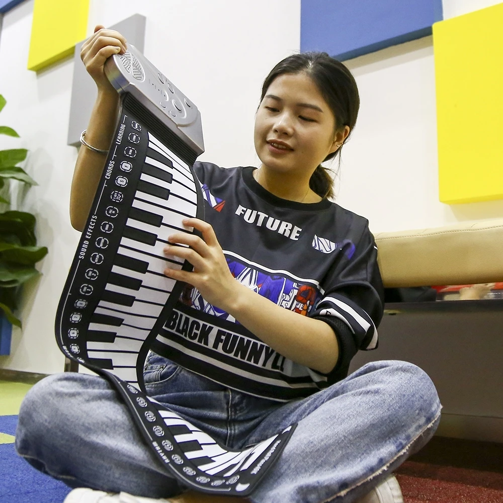 49 Keyboard Portable Folding Electric Silicone Soft Keys Piano Beginner