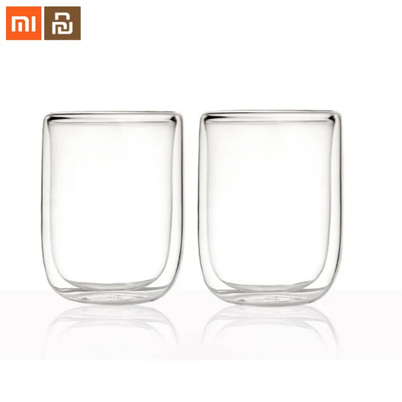2 шт. xiaomi youpin 17PIN стеклянная двухслойная чашка из боросиликатного стекла 400 мл