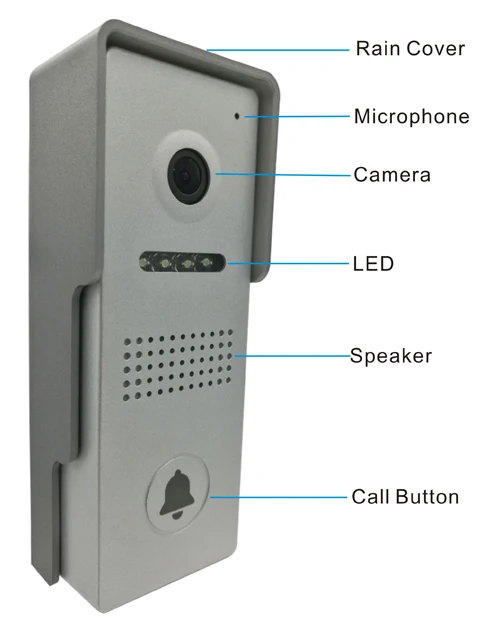 function of outdoor door bell 7 Inch Color LCD Video Door Phone Intercom System Door Release Unlock Color Doorbell Camera 600TVL Night Vision