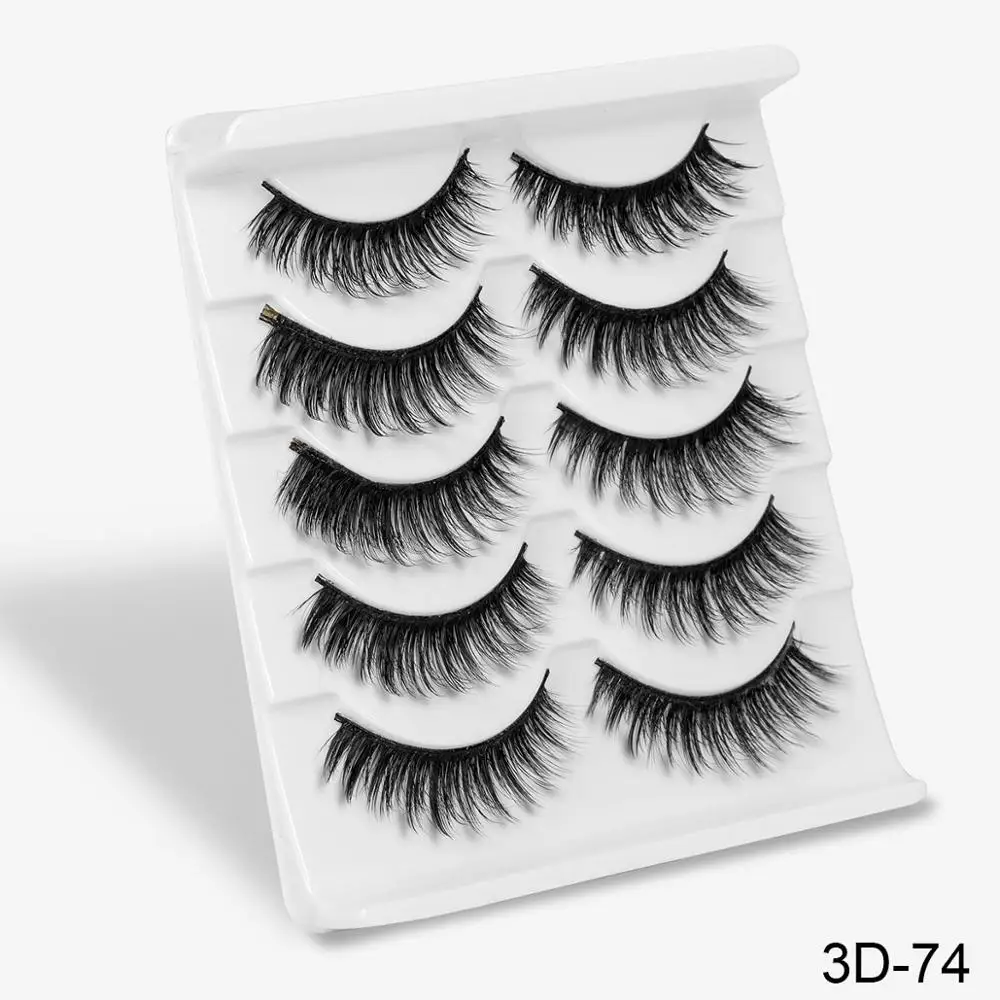 3D-74 SEXYSHEEP 5/20 пар 3D норковые накладные ресницы натуральные длинные накладные ресницы Объемные Накладные ресницы Макияж Наращивание ресниц - Цвет: 3D-74