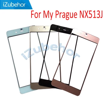 

5.2" For ZTE Nubia My Prague NX513J NX513H front outer glass touch lens replacement black/white/gold/pink free Shipping