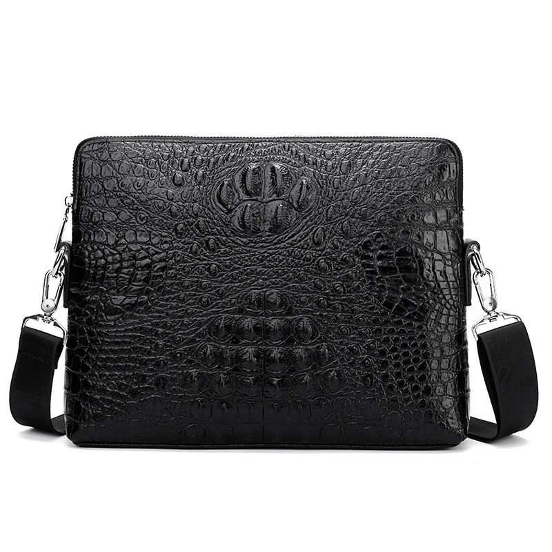 

New Brand Men Bags Business Leather Messenger Bag Crocodile Designer Casual Crossbody Shoulder Bag For Male Travel Briefcase hot