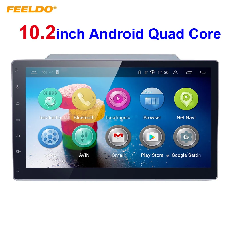 

FEELDO 10.2inch Android 4.4.2 Quad Core Car Media Player With GPS Navi Radio For Universal 2DIN ISO Car radio GPS Android