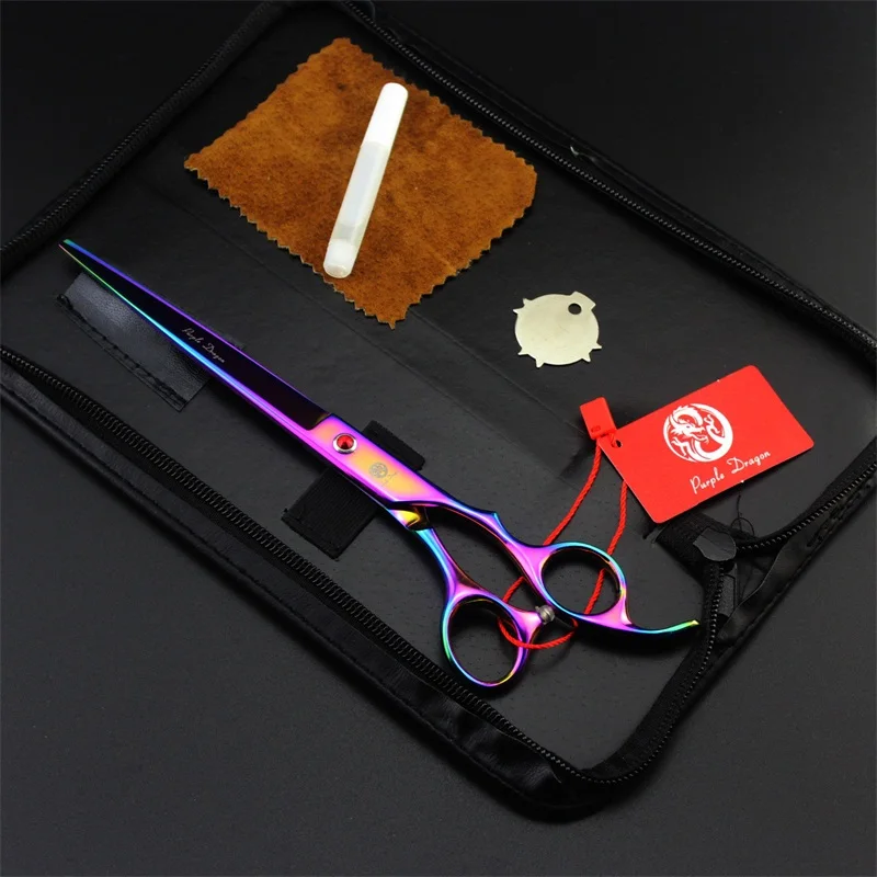 8 inch professional high quality pet grooming Scissors hair cutting shears 4 color straight dog grooming scissors (3)
