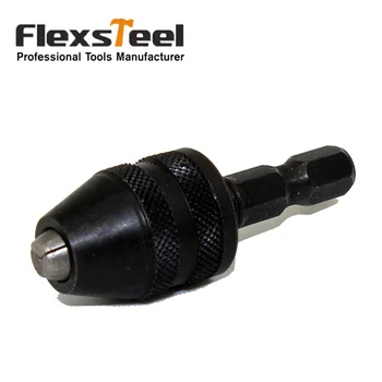 

0.5-3mm 1/4" Hex Shank Drills Keyless Conversion Convert Drill Chuck Screwdriver Impact Driver Quick-Change Adaptor Adapter