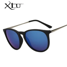 XIU солнцезащитные очки Для мужчин Для женщин Классический круглый Замочная скважина Брендовая Дизайнерская обувь солнцезащитные очки модные очки для Для женщин зеркало объектив Óculos UV400
