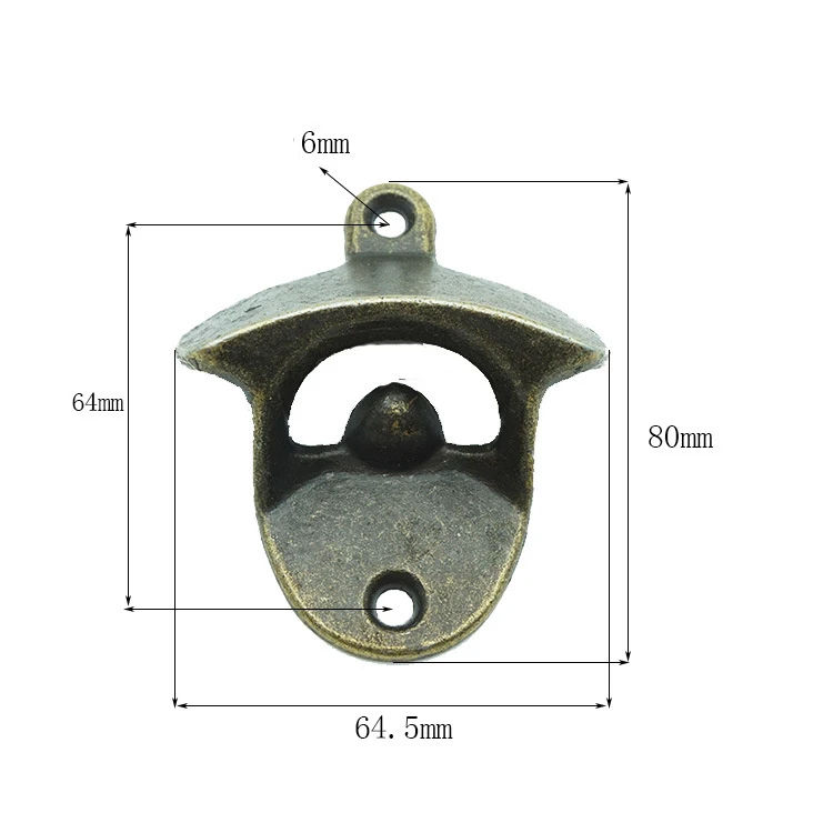 Открывашка для пивных бутылок бронзовая металлическая настенная открывалка для вина практичный барный инструмент кухонный инструмент