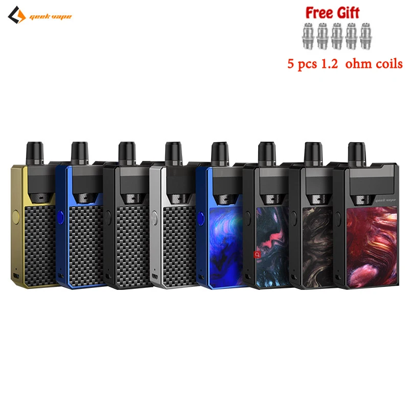 

Original GeekVape Frenzy Vape Kit Pod System 2ml Cartridge Atomizer 950mA Battery AS Micro Chipset E Cigs Vape 0.7ohm Mesh Coils
