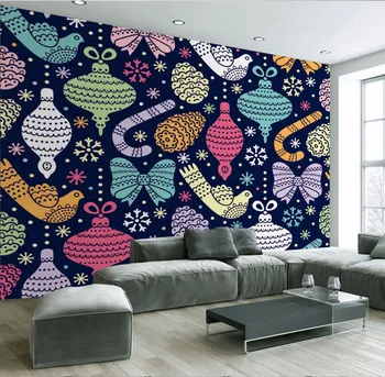 

Bacaz European Building Christmas Trees 3d Wall Wallpaper Mural for Living Room Sofa Background 3D Wall Mural Wall paper Sticker