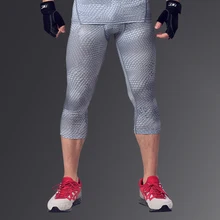 Мужские компрессионные колготки 3/4 штаны для бега, фитнеса, спортзала, футбола, баскетбола