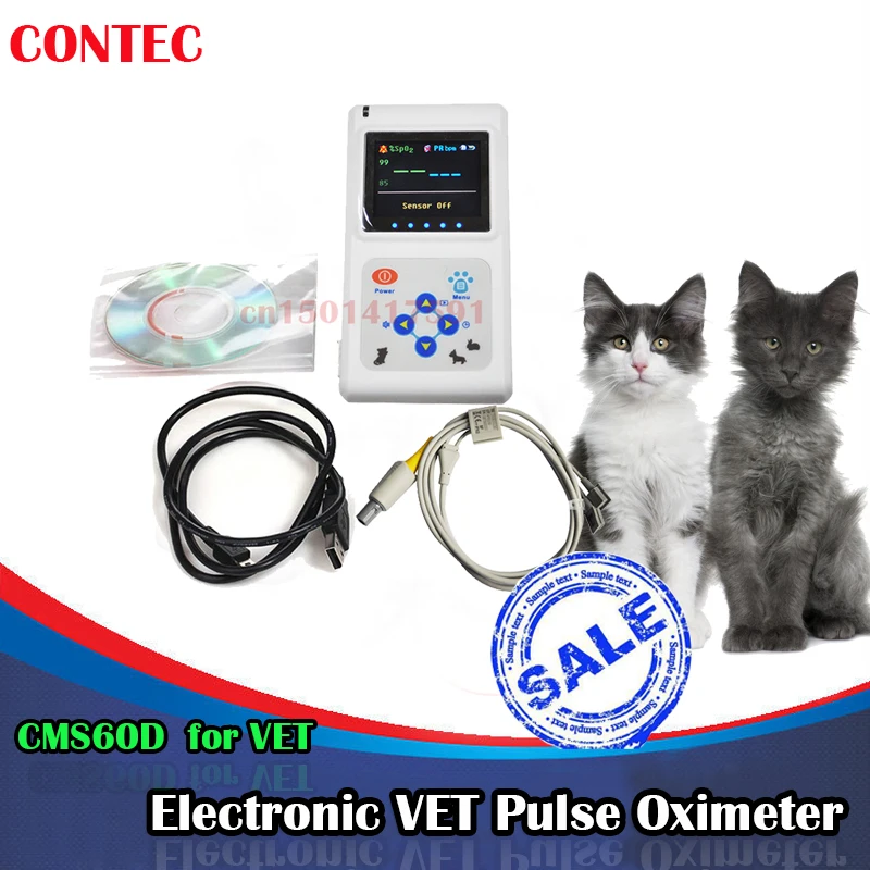 

USA Stock, 2-5 days delivery, Veterinary Contec CMS60D Pulse Oximeter for Amimals Pets Vet Use with USB Software
