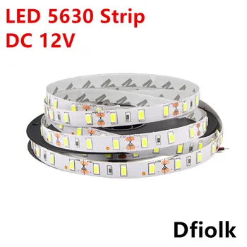 

1Pack 5M SMD 5630 LED Strip light 60LEDs/M lamp Tape Ribbon Decorative lighting String More Brighter Than 3528 2835 5050