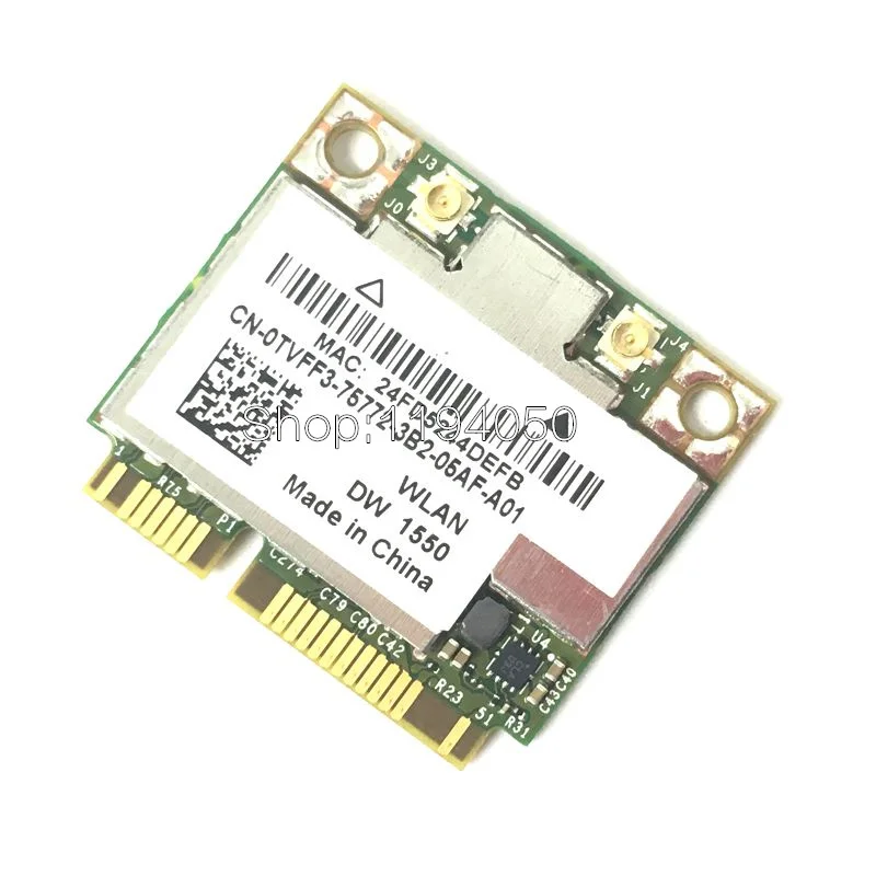 Broadcom bcm942hmb D e l DW1550 WiFi карта+ Bluetooth 4,0 867 Мбит/с WLAN Беспроводная-AC 867 Мбит/с 802.11ac PCI-E 2,4 ГГц 5 ГГц - Цвет: DW1550