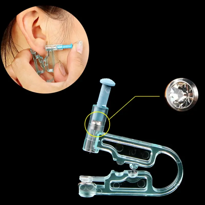 

2PC Disposable Ear Cartilage Piercings Units Sterile Ear Piercings Gun Ear Tragus Helix Piercing Earring Gun to Pierce Ears Stud