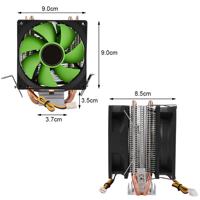 90 мм 3Pin Процессор теплоотводы, но тихими вентиляторами для Intel LGA775/1156/1155 для AMD AM2/AM2+/AM3 двухсторонний вентилятор cpu вентилятор