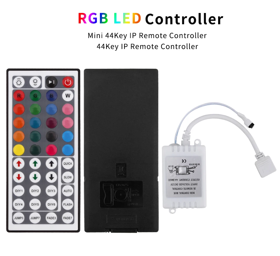 Светодиодный ИК Мини-44/24key Управление; Вход DC12V дистанционного Управление Диммер для 3528 5050 Светодиодная лента RGB светодиодный лента