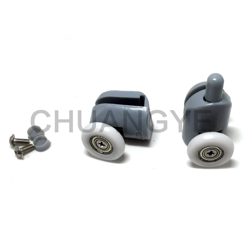 

New Set of 4 Top +4 Bottom Single Shower Door Rollers / Runners / Wheels / Pulleys / Guides 27mm Diameter Home Bathroom