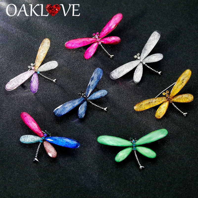 

Insect Dragonfly Rhinestone Pins Badge Brooches For Women Men Fashion Dress Collar Suit Banquet Decoration Brooch Pin jewelry