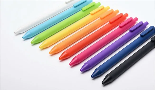 

luxury KACO PURE Unisex Colorful Writing fluently Gel Pen 0.5mm Pen refill Black ink School & Office Supplies for Student Gift