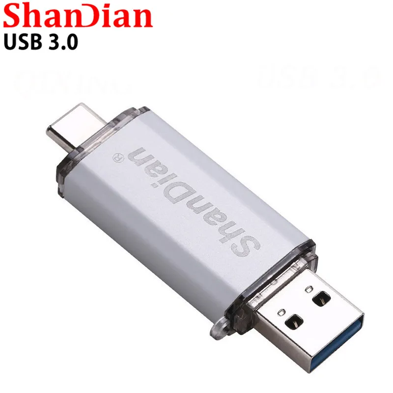 SHANDIAN(более 10 шт. бесплатный логотип) usb флеш-накопитель type-C 3,1 флеш-накопитель 16 ГБ 32 ГБ 64 Гб карта памяти для телефонов Смартфон android