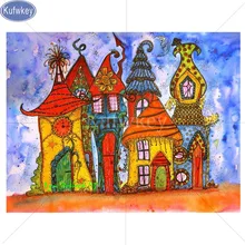 Лидер продаж Алмазная вышивка волшебный замок дом 5d поделки алмазов картина пользовательские крестик со стразами мозаичный Декор для дома