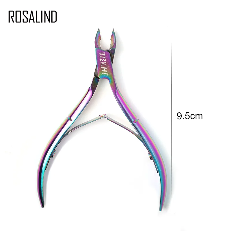ROSALIND кусачки для кутикулы ногтей обшивка резак омертвевшей кожи клип ножницы красочные ножницы для кутикулы Маникюрный Инструмент для дизайна ногтей NTA