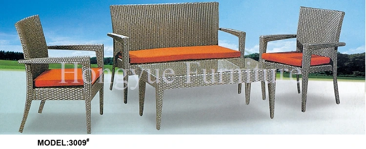 Wicker Patio Sofa Set Furniture With Orange Cushions Patio Sofa Set Patio Sofawicker Patio Aliexpress