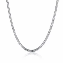 Ожерелье мужское из серебра 925 пробы под змеиную кожу 4 мм|silver