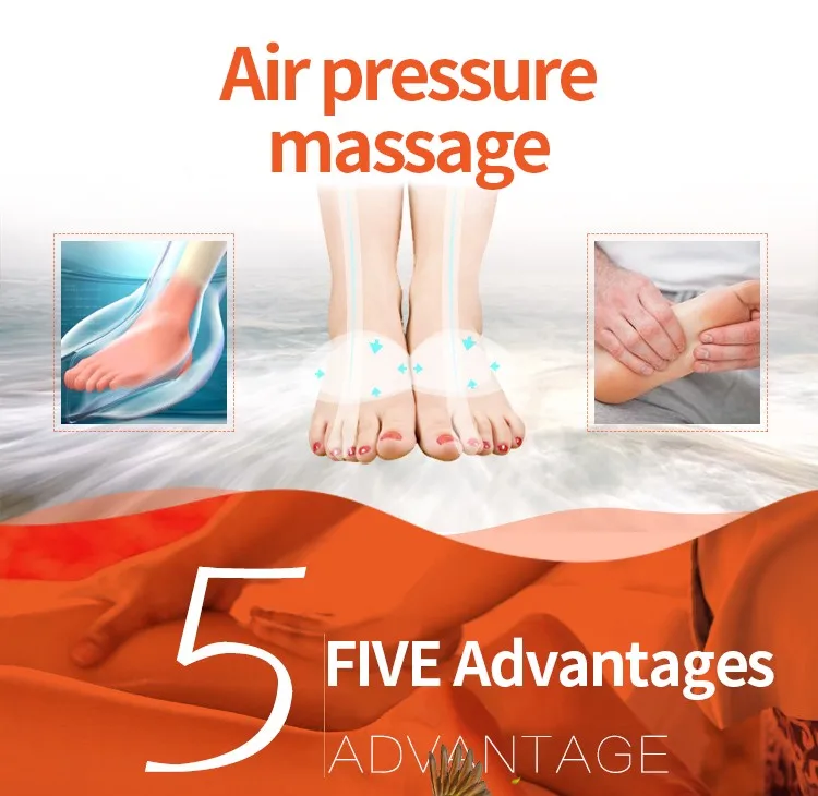 JinKaiRui Electric Circulation Leg Wraps Healthcare Air Compression Massager Foot Ankles Calf Therapy Slimming Relaxation Massj05