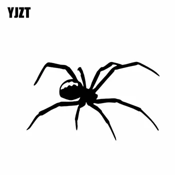 

YJZT 12.7CM*7.5CM Spider Vinyl Decal Car Sticker TARANTULA Black/Silver C19-0228