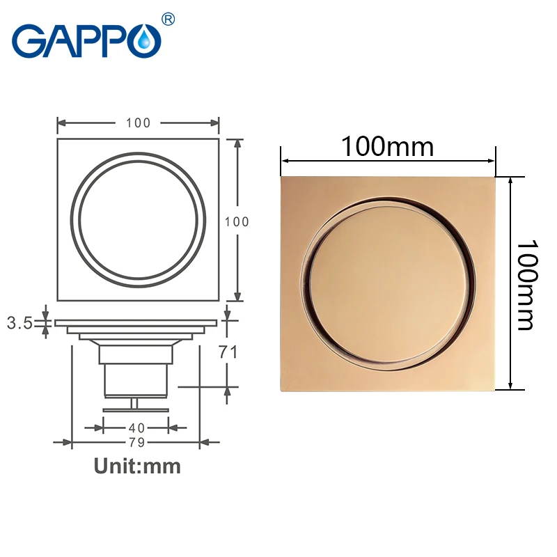 GAPPO сливной фильтр для душа решетка протектор для ванной покрытие для пола дренажная раковина пол латунные стоки душ