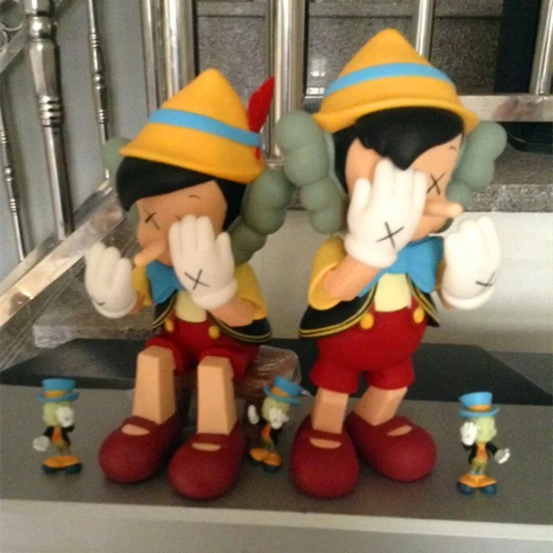 

new OriginaFake Companion Pinocchio&Jiminy Cricket Stand/Sit PVC Anime Action Figures With Box
