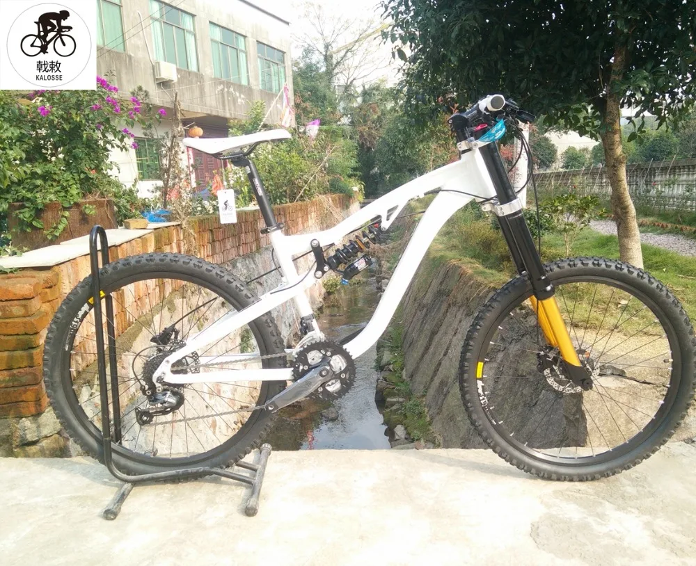 Clearance Kalosse M370   20X110mm  Full suspension bike   DH,/AM/FR  alloy  190mm travel ,26*2.35inch   27 speed 0