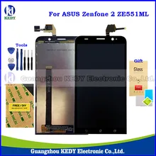 Original LCD Screen Replacements For Asus Zenfone 2 ZE551ML Z00AD Z00ADB Z00ADA 5.5″ Display Digitizer Assembly + LOGO + Tools
