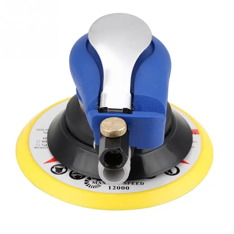 6 Inch Round Air Palm Random Orbital Sander Hand Pneumatic Vacuum Polisher With Vacuum Hose Sanding Tool