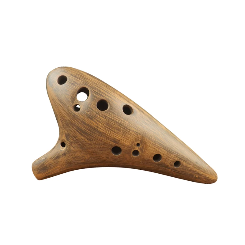 

12 Holes Retro AF Ocarina Alto F Tone Scrub Flute Musical Instrument For Professional Playing Student School