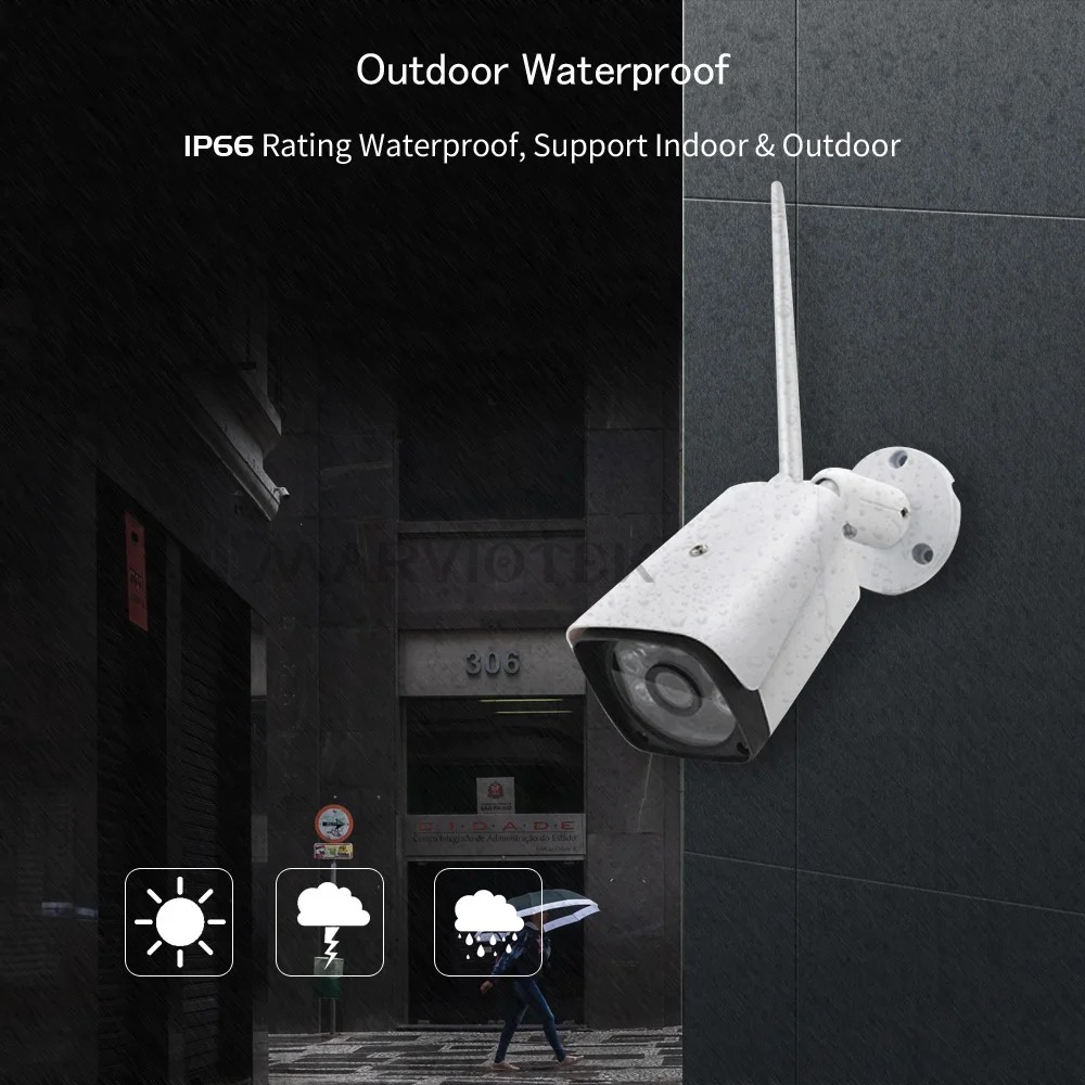 4CH 1080P HD Беспроводная система безопасности ip камера WiFi DVR комплект камер