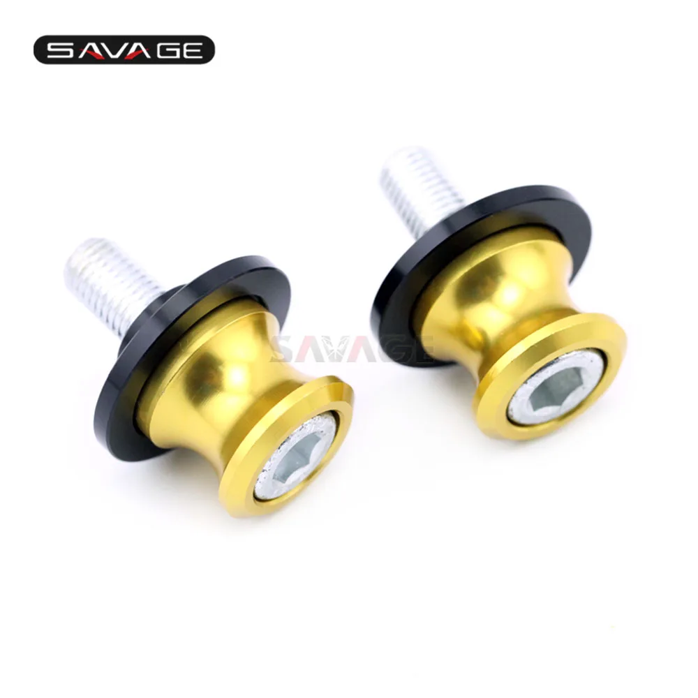 Gold Маятник Катушки слайдер для KAWASAKI Z 250/300/750/750R/750 s/1000 ER-6N ER-6F ER6N ER6F Z250 Z300 Z750 Z1000 стенд винт M10 ЧПУ - Цвет: Gold