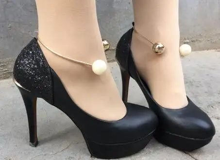 

Fashion Punk Style Golden Plated Metal Bead Shoes Decoration