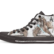 Джедай рыцарь из Звездных войн с каллиграфией Новинка Дизайн Повседневная парусиновая обувь на заказ Прямая