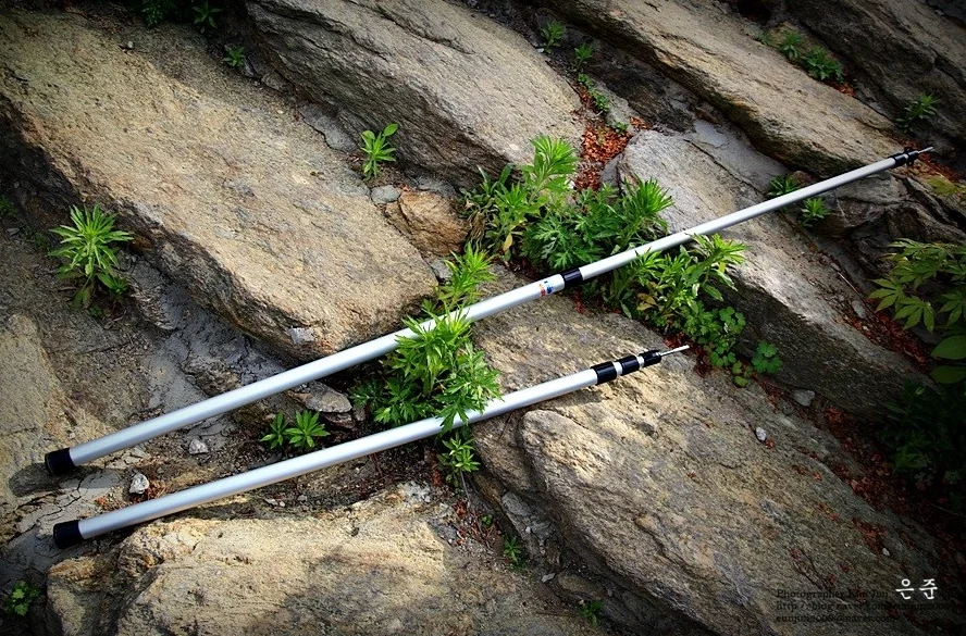 2pcs/lots 3-section Telescopic Pole for Tarp Shelter Telescopic Pole Alu Teleskop Zeltstange 95 - 230 cm 12 QQ20170517-161048