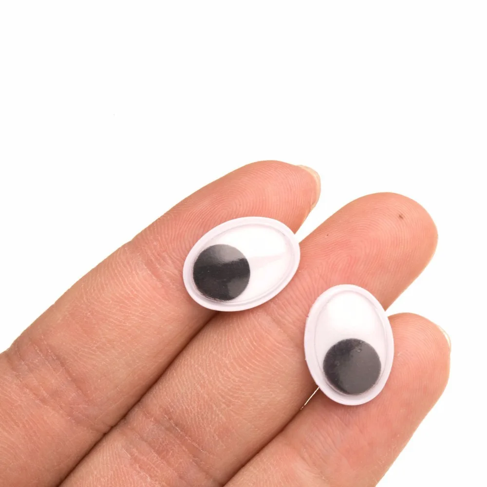 With Self adhesive 200PCS lot 10mmx8mm Oval font b Dolls b font Eye Googly Safety Eye