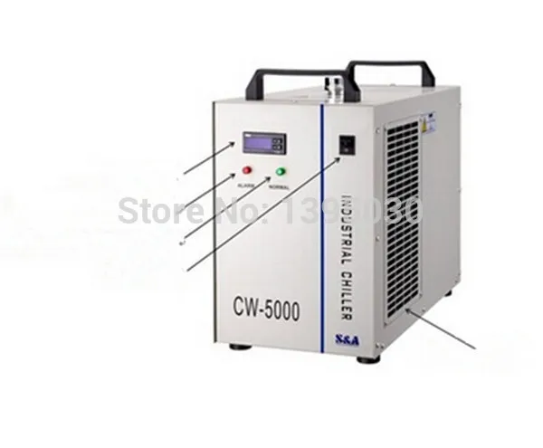 CW-5000AG промышленный охладитель для CO2 лазерной резки гравировки машины шпинделя небольшой Охладитель Охлаждения