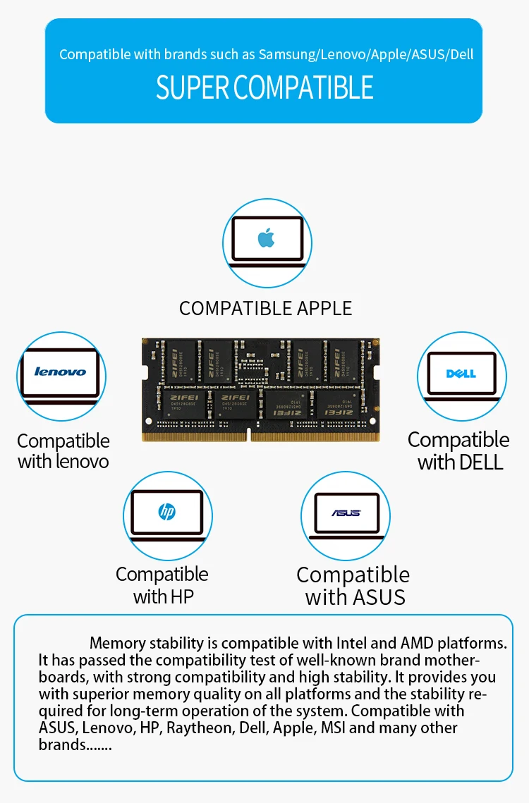 ZiFei оперативная Память DDR4 4 ГБ 8 ГБ 16 ГБ 2133 МГц 2400 МГц 2666 МГц 260Pin SO-DIMM модуль памяти для ноутбука