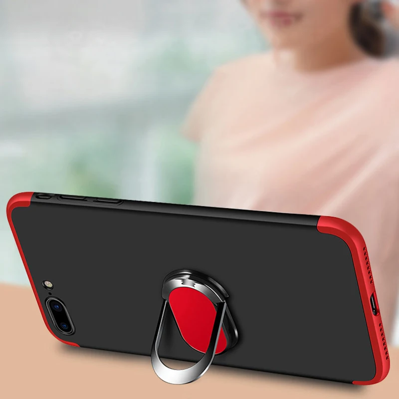 Кольцо на палец, матовый чехол для iPhone Чехлы для iPhone 7 8 X чехол крышка металлический держатель телефона чехол для Apple iPhone X 7Plus iPhone 8Plus чехол s AB181